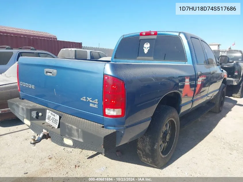 2004 Dodge Ram 1500 Slt/Laramie VIN: 1D7HU18D74S517686 Lot: 40681694