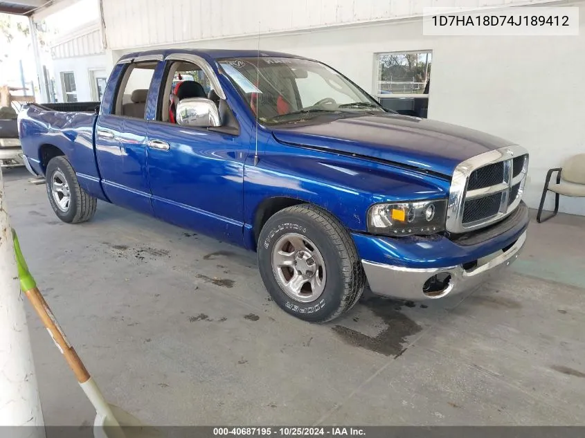 2004 Dodge Ram 1500 St VIN: 1D7HA18D74J189412 Lot: 40687195