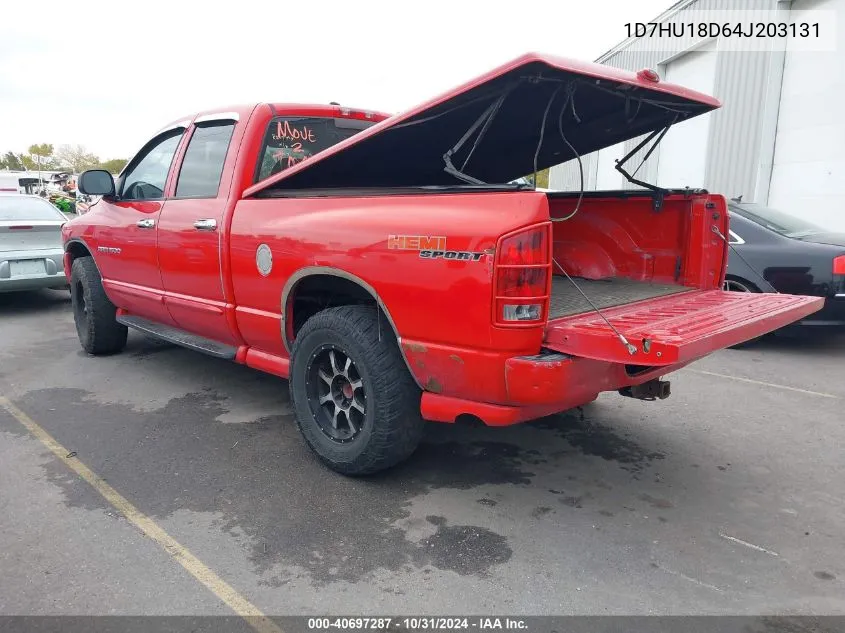 2004 Dodge Ram 1500 Slt/Laramie VIN: 1D7HU18D64J203131 Lot: 40697287