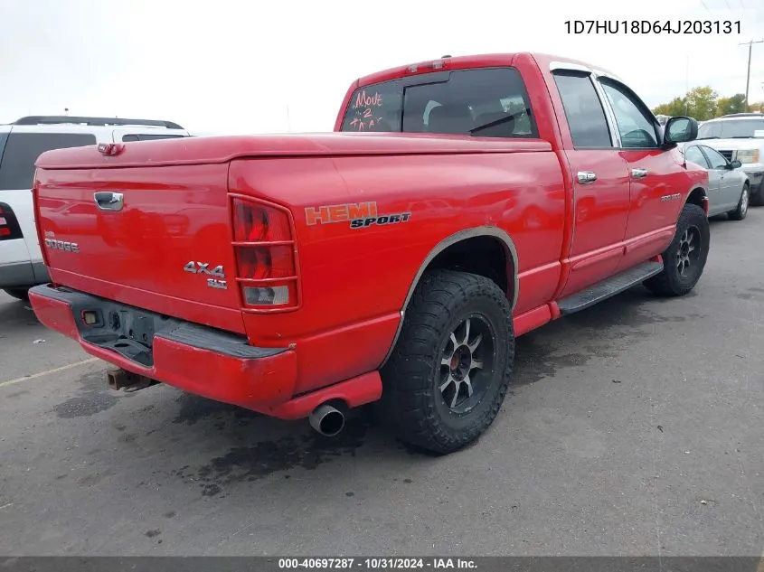 2004 Dodge Ram 1500 Slt/Laramie VIN: 1D7HU18D64J203131 Lot: 40697287