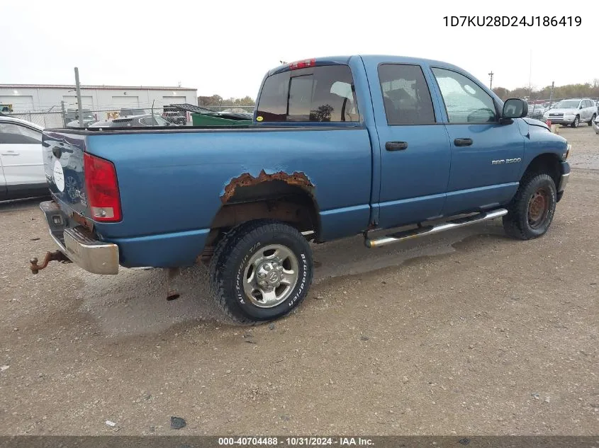 2004 Dodge Ram 2500 Slt/Laramie VIN: 1D7KU28D24J186419 Lot: 40704488