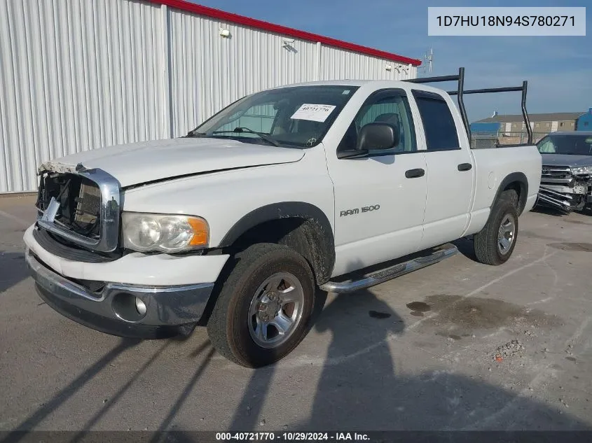 2004 Dodge Ram 1500 Slt/Laramie VIN: 1D7HU18N94S780271 Lot: 40721770