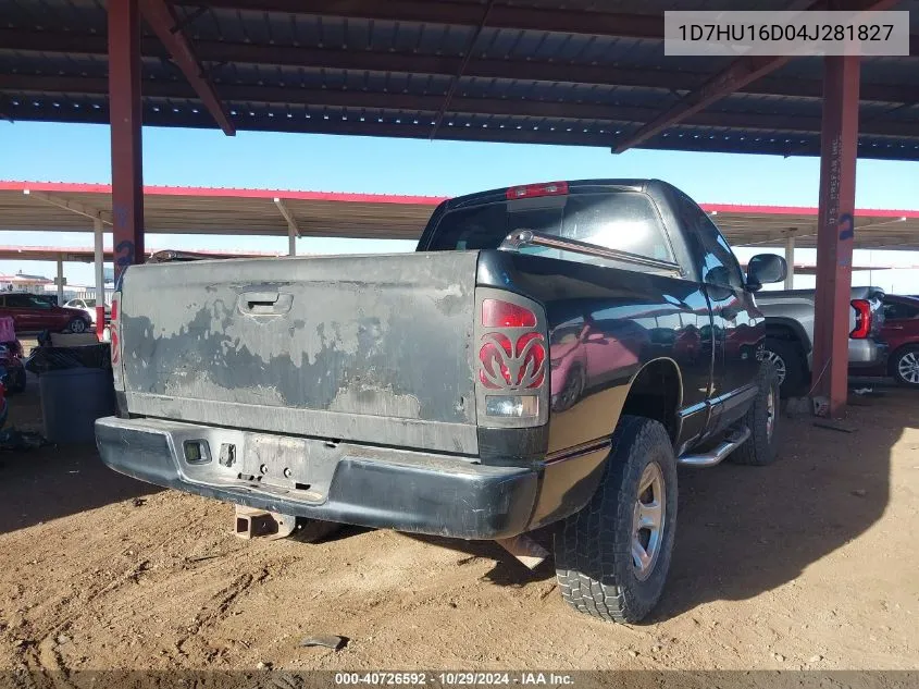 2004 Dodge Ram 1500 Slt/Laramie VIN: 1D7HU16D04J281827 Lot: 40726592