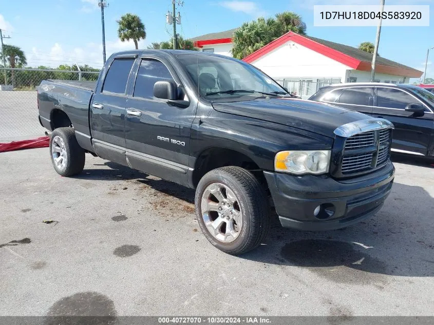 2004 Dodge Ram 1500 Slt VIN: 1D7HU18D04S583920 Lot: 40727070