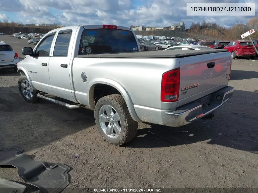 2004 Dodge Ram 1500 Slt VIN: 1D7HU18D74J211030 Lot: 40734180