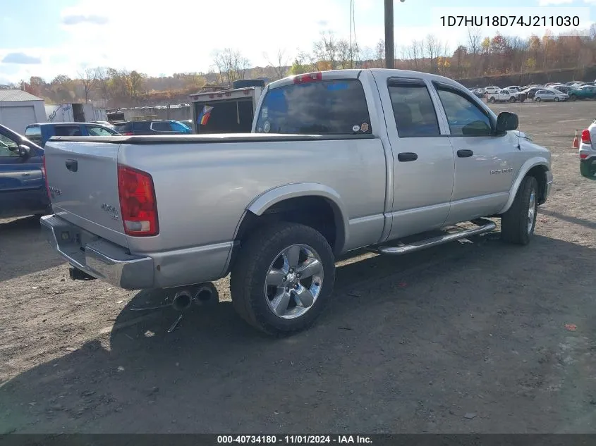 2004 Dodge Ram 1500 Slt VIN: 1D7HU18D74J211030 Lot: 40734180