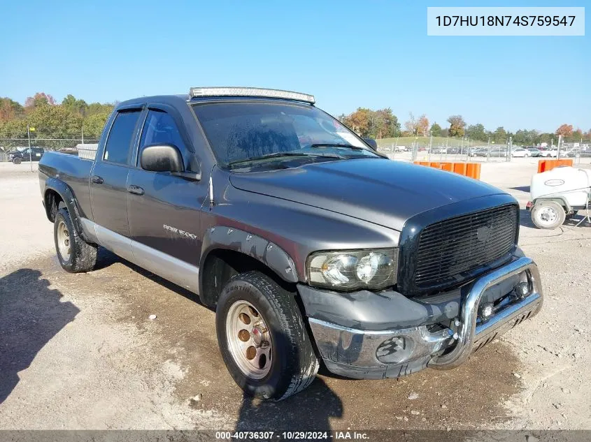 2004 Dodge Ram 1500 St VIN: 1D7HU18N74S759547 Lot: 40736307