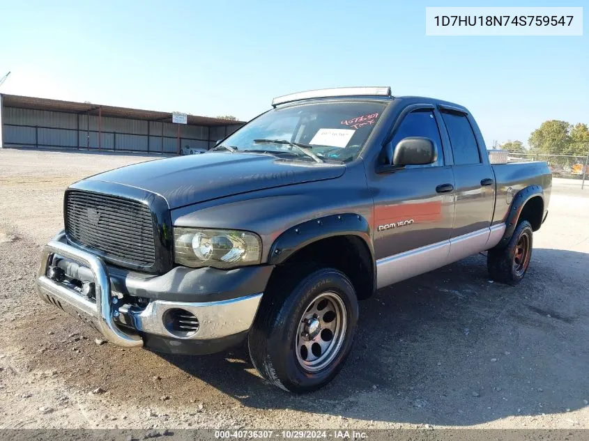 2004 Dodge Ram 1500 St VIN: 1D7HU18N74S759547 Lot: 40736307