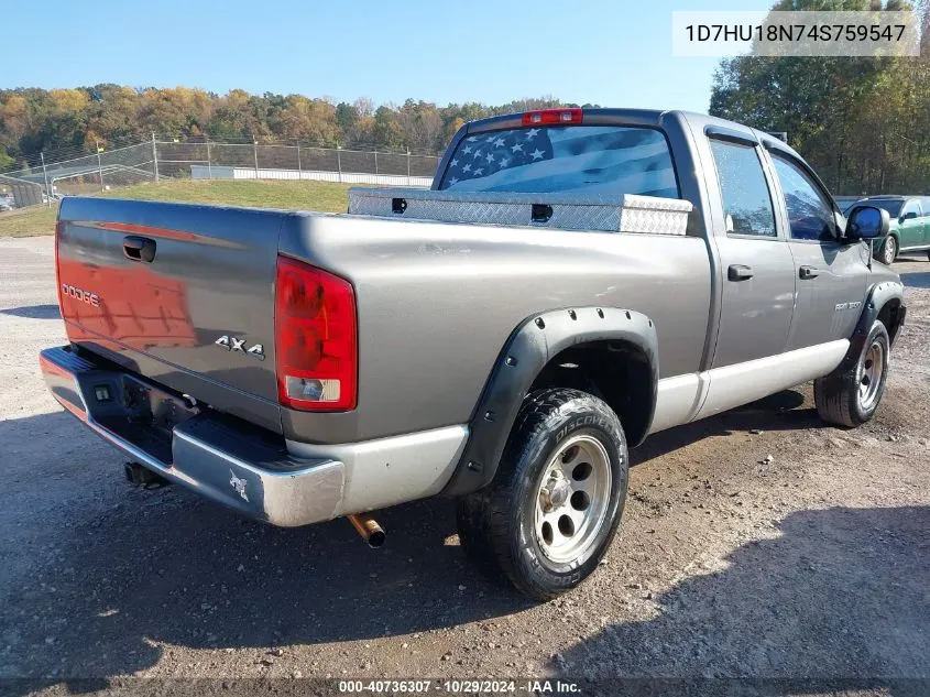 2004 Dodge Ram 1500 St VIN: 1D7HU18N74S759547 Lot: 40736307