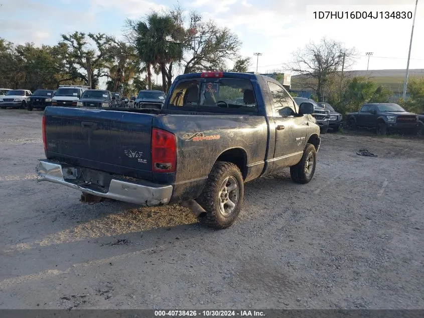 2004 Dodge Ram 1500 Slt/Laramie VIN: 1D7HU16D04J134830 Lot: 40738426