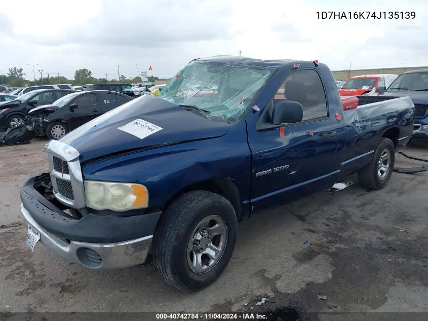 2004 Dodge Ram 1500 St VIN: 1D7HA16K74J135139 Lot: 40742784