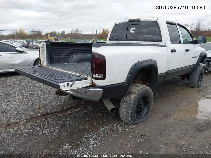 2004 Dodge Ram 3500 Slt/Laramie VIN: 3D7LU38674G110580 Lot: 40750032