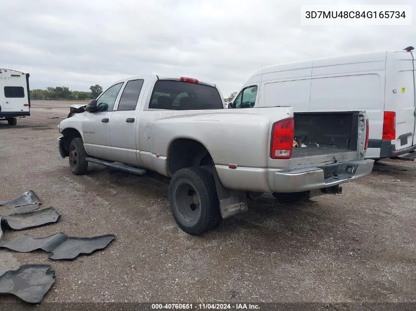 2004 Dodge Ram 3500 Slt/Laramie VIN: 3D7MU48C84G165734 Lot: 40760651