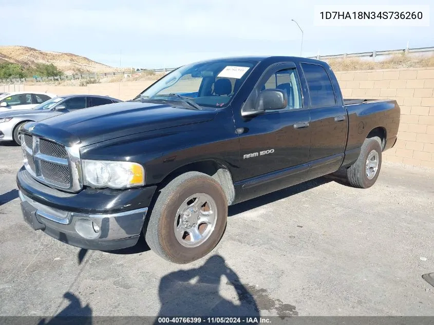 2004 Dodge Ram 1500 Slt/Laramie VIN: 1D7HA18N34S736260 Lot: 40766399