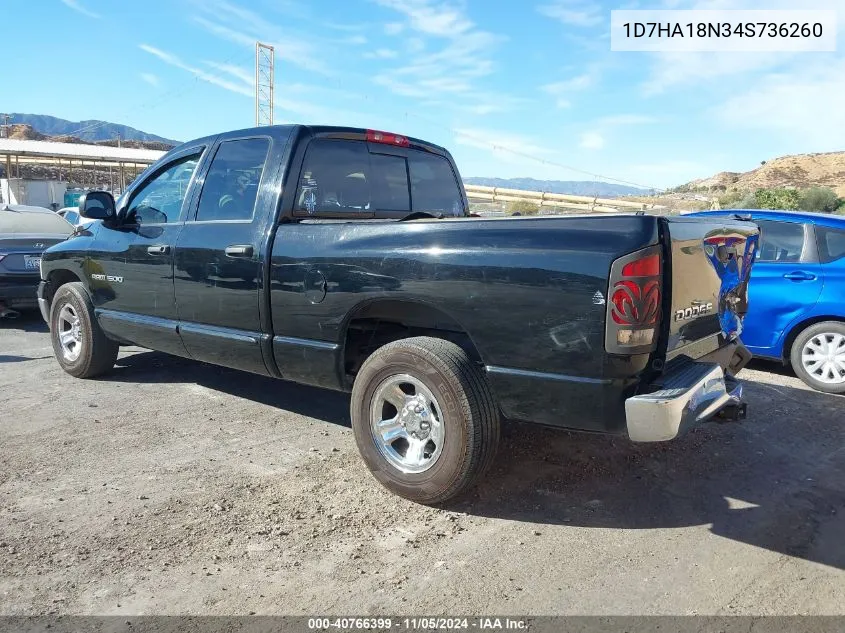 2004 Dodge Ram 1500 Slt/Laramie VIN: 1D7HA18N34S736260 Lot: 40766399