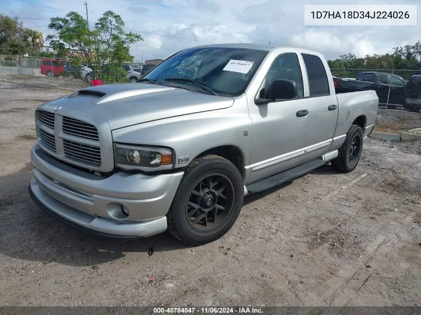 2004 Dodge Ram 1500 Slt/Laramie VIN: 1D7HA18D34J224026 Lot: 40784047