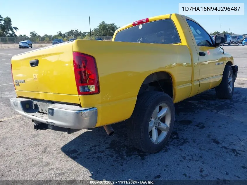 2004 Dodge Ram 1500 St VIN: 1D7HA16N94J296487 Lot: 40792082