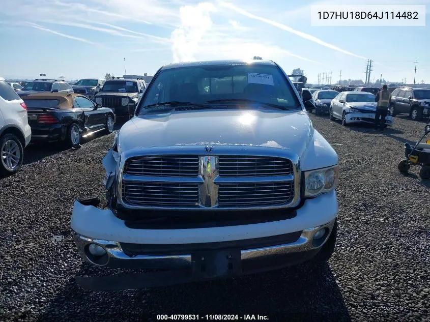 2004 Dodge Ram 1500 Slt VIN: 1D7HU18D64J114482 Lot: 40799531