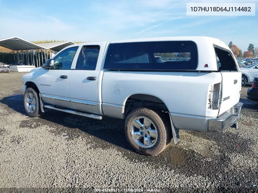 2004 Dodge Ram 1500 Slt VIN: 1D7HU18D64J114482 Lot: 40799531