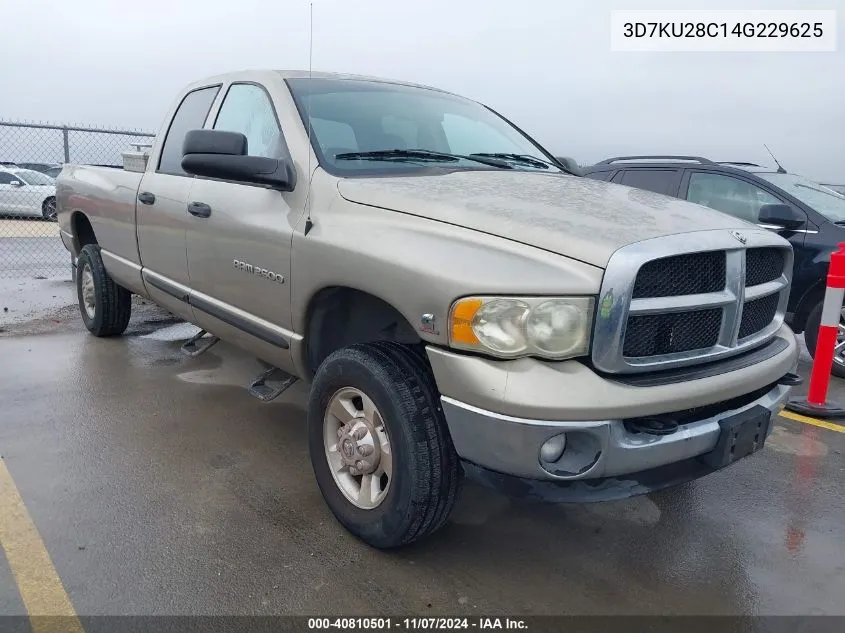 2004 Dodge Ram 2500 Slt/Laramie VIN: 3D7KU28C14G229625 Lot: 40810501