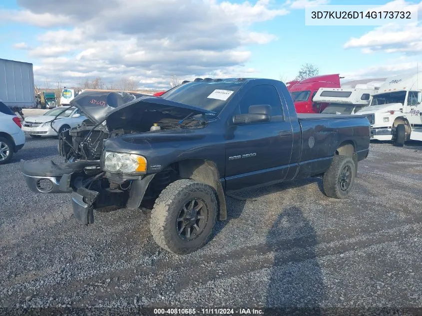 2004 Dodge Ram 2500 St VIN: 3D7KU26D14G173732 Lot: 40810685