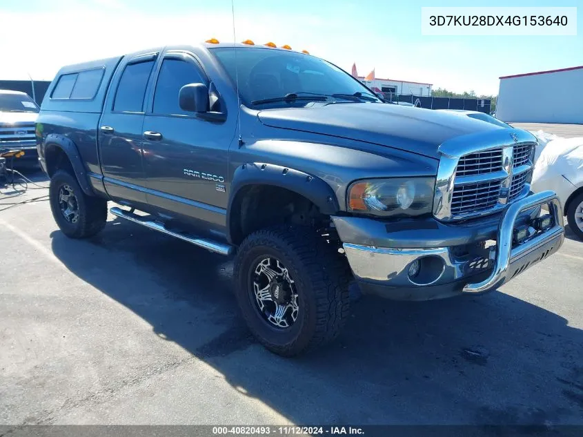 2004 Dodge Ram 2500 Slt/Laramie VIN: 3D7KU28DX4G153640 Lot: 40820493