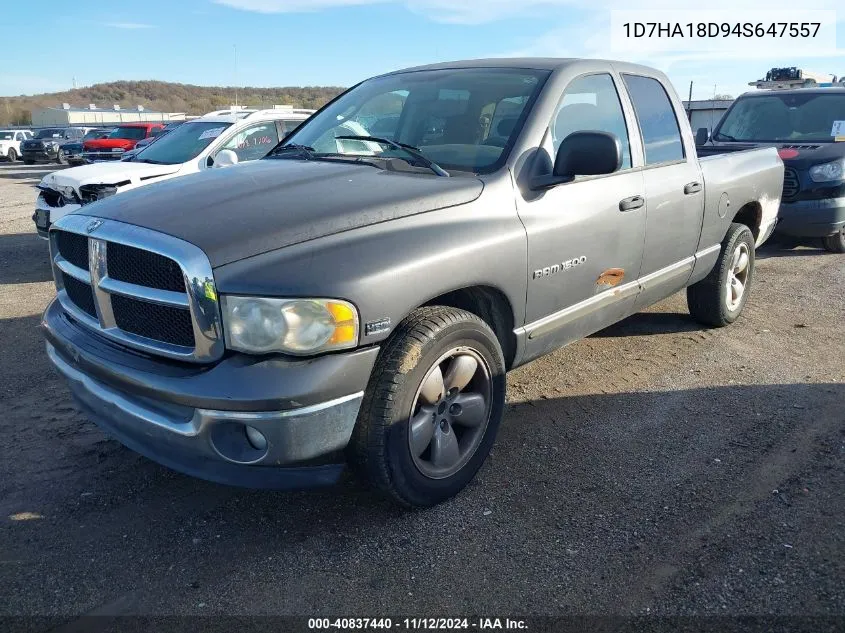 2004 Dodge Ram 1500 Slt/Laramie VIN: 1D7HA18D94S647557 Lot: 40837440