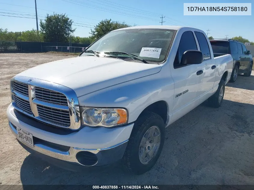 2004 Dodge Ram 1500 Slt/Laramie VIN: 1D7HA18N54S758180 Lot: 40837858