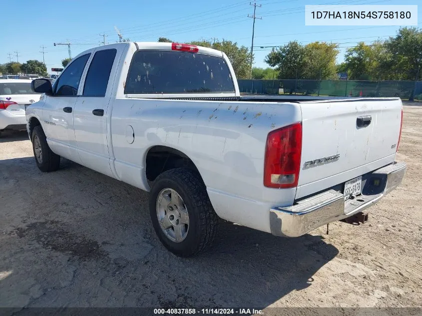 2004 Dodge Ram 1500 Slt/Laramie VIN: 1D7HA18N54S758180 Lot: 40837858