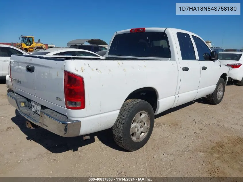 2004 Dodge Ram 1500 Slt/Laramie VIN: 1D7HA18N54S758180 Lot: 40837858