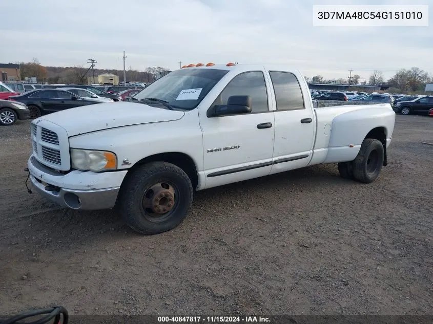 2004 Dodge Ram 3500 Slt VIN: 3D7MA48C54G151010 Lot: 40847817