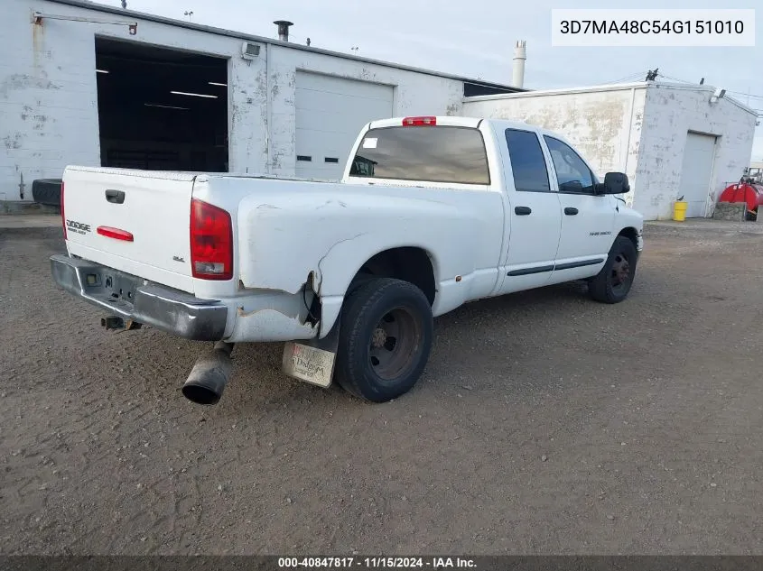 2004 Dodge Ram 3500 Slt VIN: 3D7MA48C54G151010 Lot: 40847817