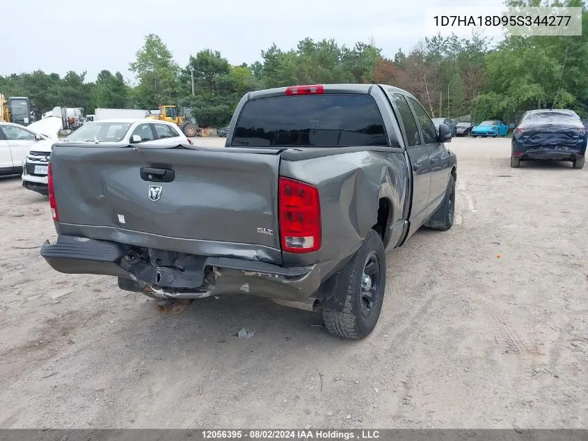 2005 Dodge Ram 1500 Slt/Laramie VIN: 1D7HA18D95S344277 Lot: 12056395