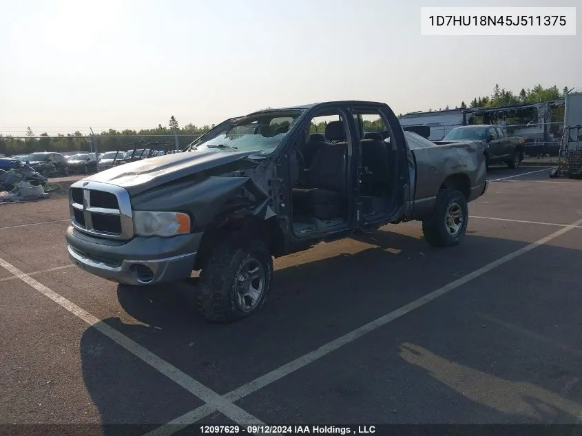 2005 Dodge Ram 1500 St VIN: 1D7HU18N45J511375 Lot: 12097629