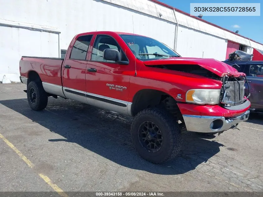 2005 Dodge Ram 2500 Slt/Laramie VIN: 3D3KS28C55G728565 Lot: 39343158