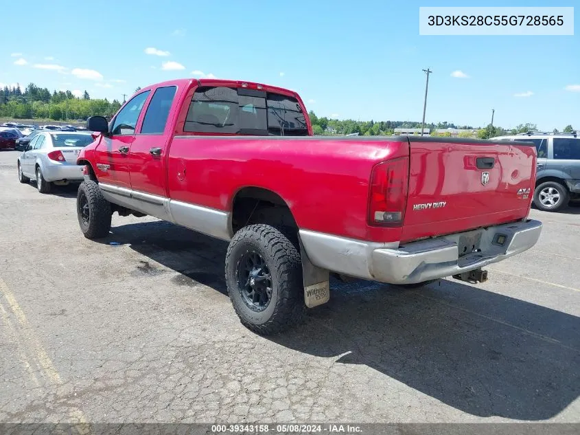 2005 Dodge Ram 2500 Slt/Laramie VIN: 3D3KS28C55G728565 Lot: 39343158