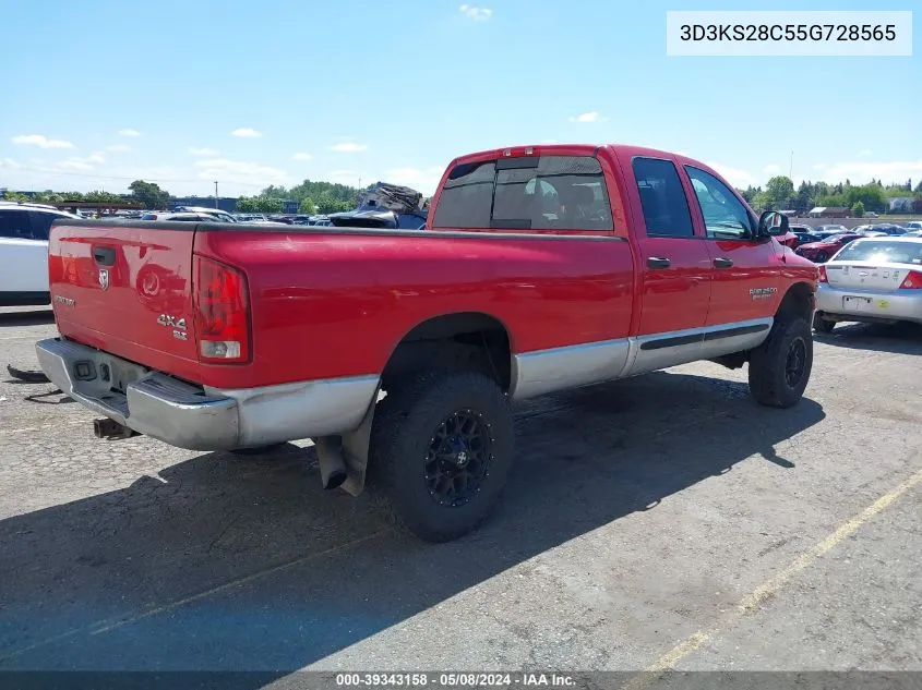 2005 Dodge Ram 2500 Slt/Laramie VIN: 3D3KS28C55G728565 Lot: 39343158