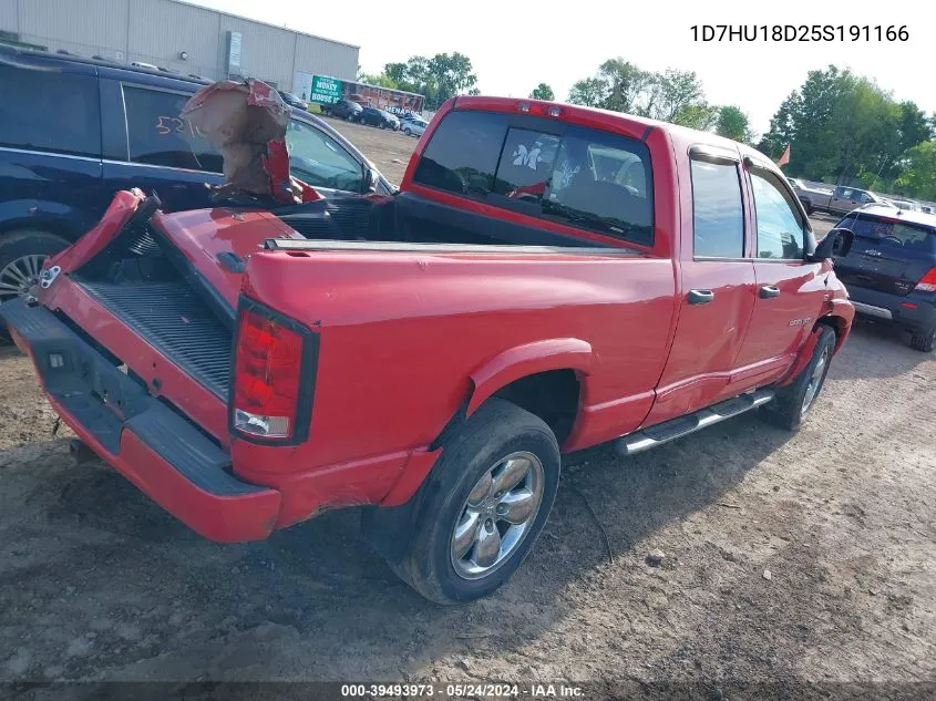 2005 Dodge Ram 1500 Slt/Laramie VIN: 1D7HU18D25S191166 Lot: 39493973