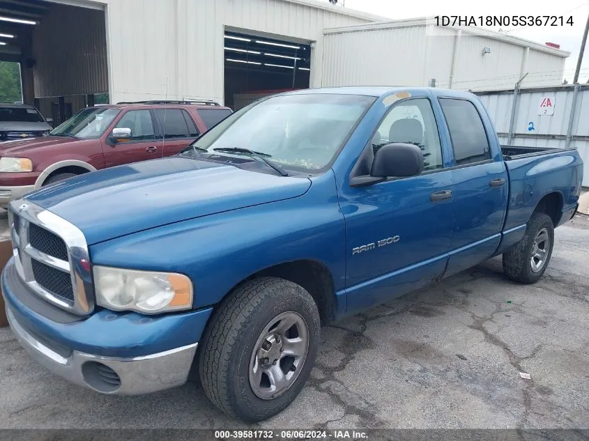 2005 Dodge Ram 1500 Slt/Laramie VIN: 1D7HA18N05S367214 Lot: 39581732