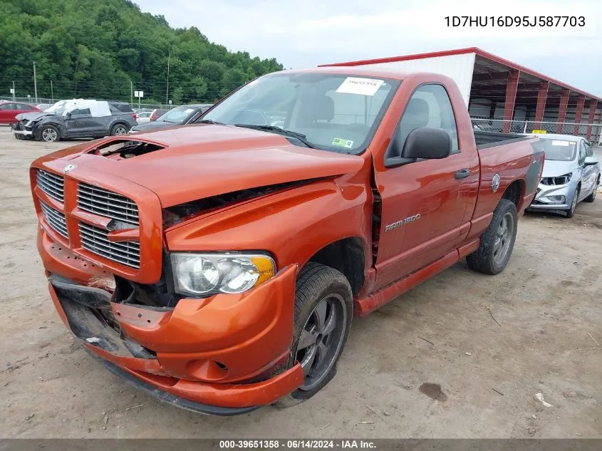 2005 Dodge Ram 1500 Slt/Laramie VIN: 1D7HU16D95J587703 Lot: 39651358