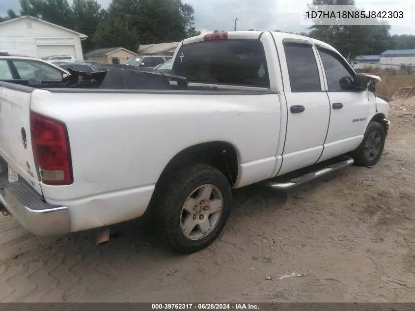 2005 Dodge Ram 1500 Slt/Laramie/St VIN: 1D7HA18N85J842303 Lot: 39762317