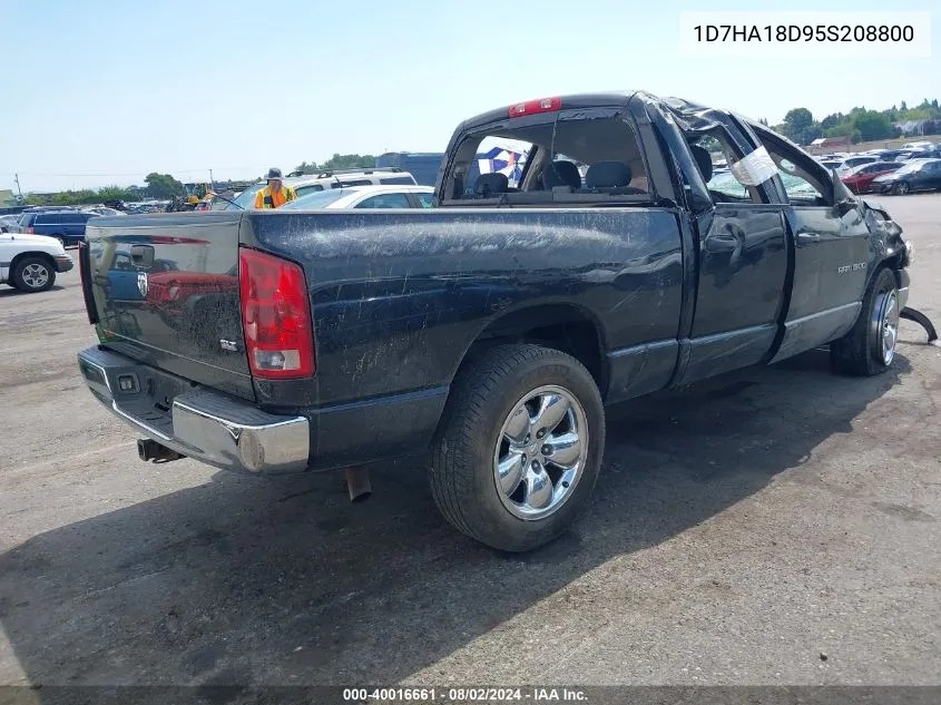 2005 Dodge Ram 1500 Slt/Laramie VIN: 1D7HA18D95S208800 Lot: 40016661