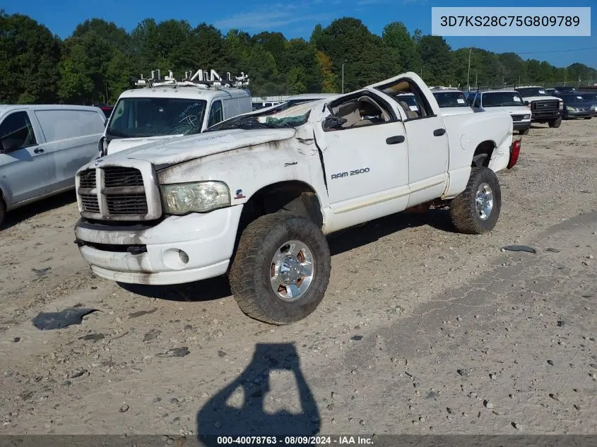 3D7KS28C75G809789 2005 Dodge Ram 2500 Slt/Laramie