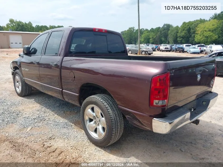 2005 Dodge Ram 1500 Slt/Laramie VIN: 1D7HA18D75S203255 Lot: 40087791