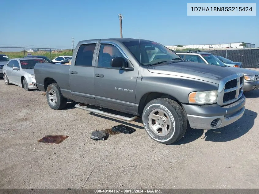 2005 Dodge Ram 1500 St VIN: 1D7HA18N85S215424 Lot: 40104167