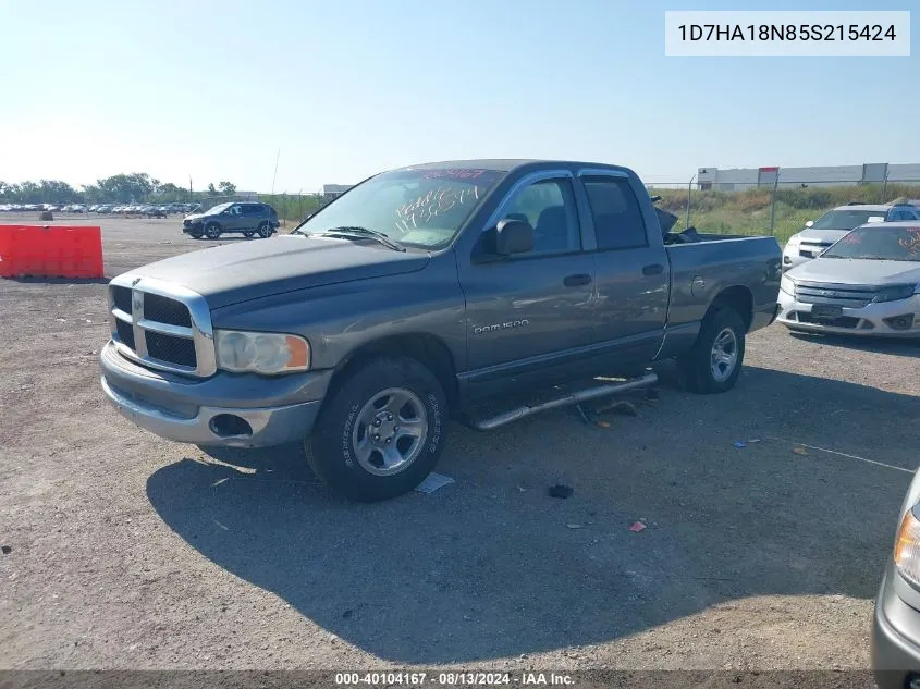 2005 Dodge Ram 1500 St VIN: 1D7HA18N85S215424 Lot: 40104167