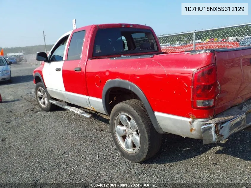 2005 Dodge Ram 1500 Slt/Laramie VIN: 1D7HU18NX5S312129 Lot: 40121961