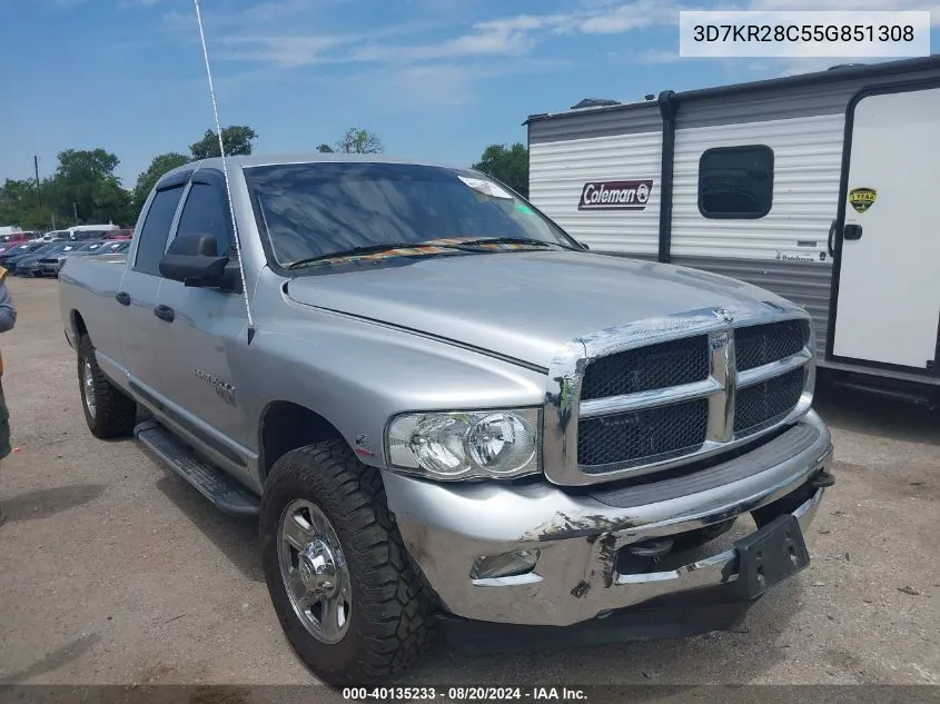 2005 Dodge Ram 2500 St/Slt VIN: 3D7KR28C55G851308 Lot: 40135233