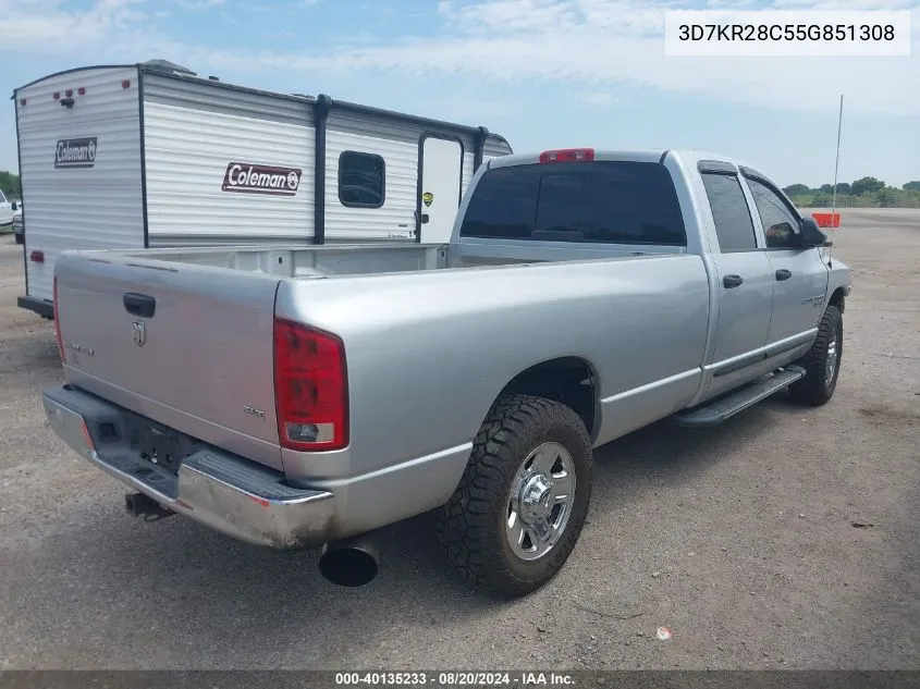 2005 Dodge Ram 2500 St/Slt VIN: 3D7KR28C55G851308 Lot: 40135233