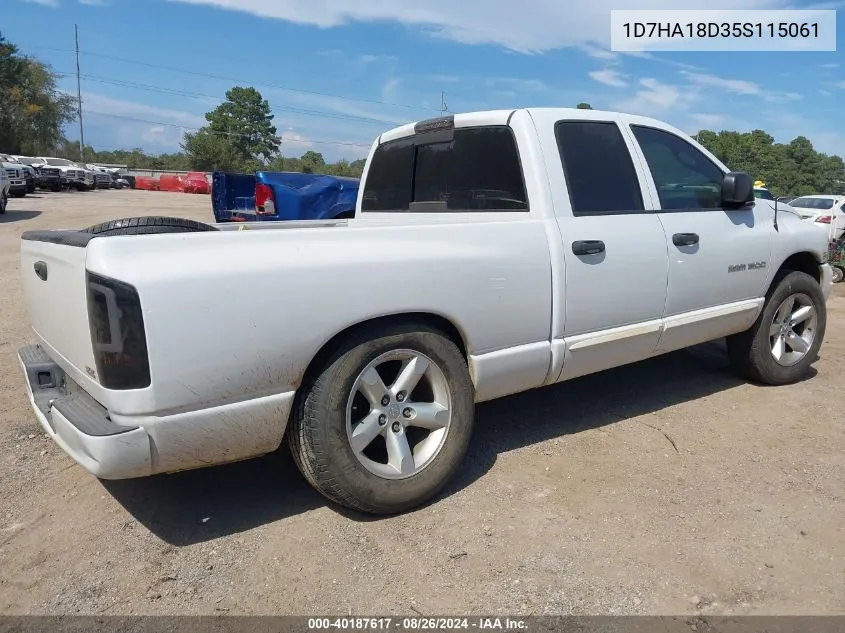 2005 Dodge Ram 1500 Slt/Laramie VIN: 1D7HA18D35S115061 Lot: 40187617